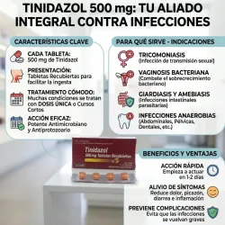 TINIDAZOL 4T,500MG (VENCE 2/27)
