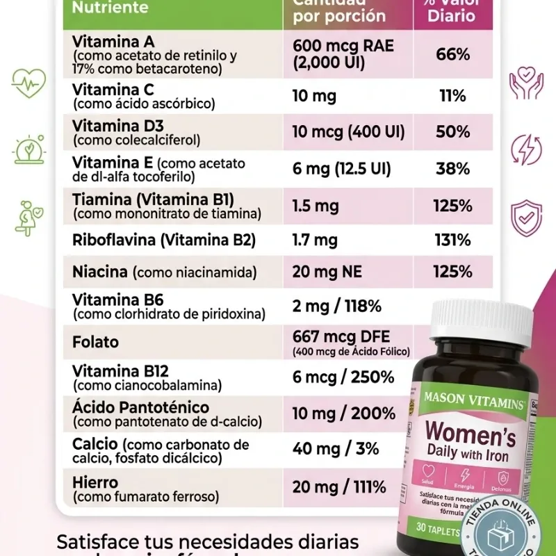 VITAMINAS DE MUJER 30T (VENCE 01/29)