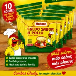 Caldo sabor a pollo 10 und