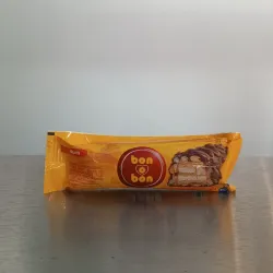 Barra de oblea cubierta con caramelo y cereal crocante