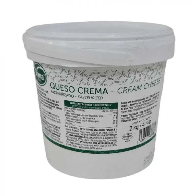 Queso de Crema Vima, Cubeta 2KG