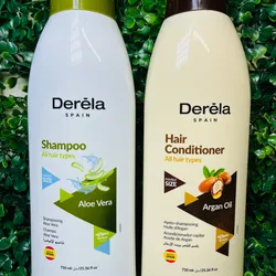 🧴🌿 Derěla Shampoo y Acondicionador de Aloe Vera y Aceite de Argán(750 ml)