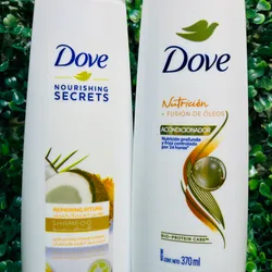 🤎🕊️ Shampoo Dove Nourishing Secrets (400ml)y Acondicionador Dove Nutrición + Fusión de Óleos(370ml)