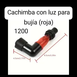 Cachimba con luz para bujía (rojo)