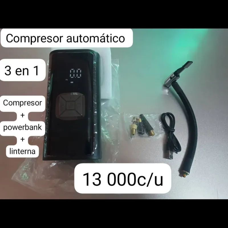 Compresor portátil automatico🏀🌬️🚗🏍️🛵🚲
