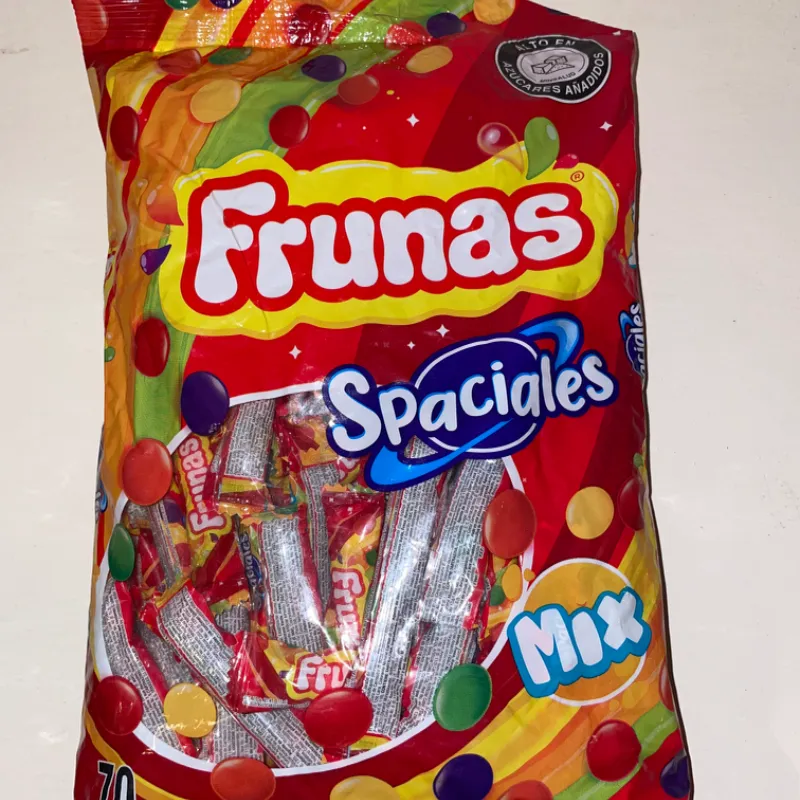 Paquete de chicles en bolitas de colores Frunas 