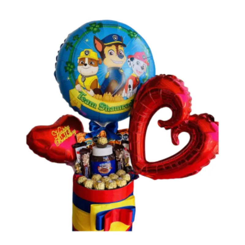 Cesta con confituras y bombones PAW PATROL