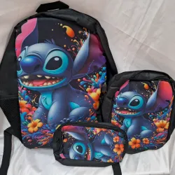 Mochila azul con Stitch 