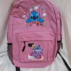 Mochila rosada con Lilo y Stitch 