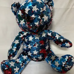 Osito con lentejuelas de colores