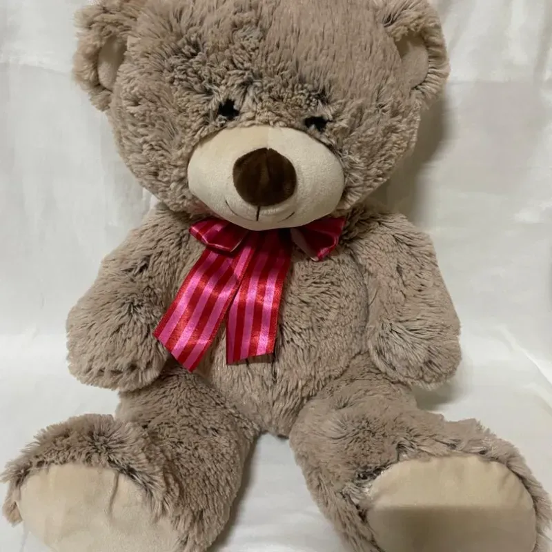 Oso con lazo rosado