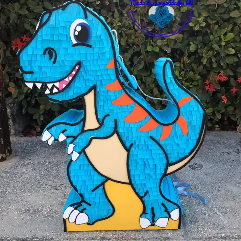 Piñata Dinosaurio azul