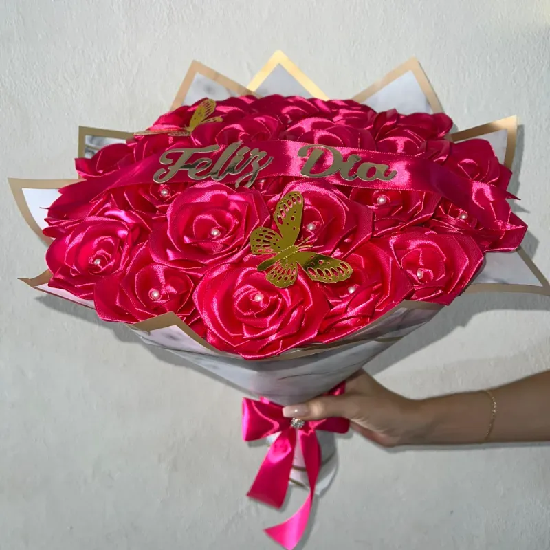 Ramo artificial rosado fucsia