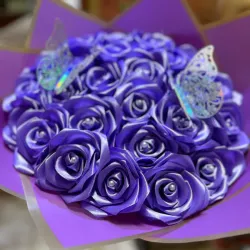 Ramo buchón artificial morado