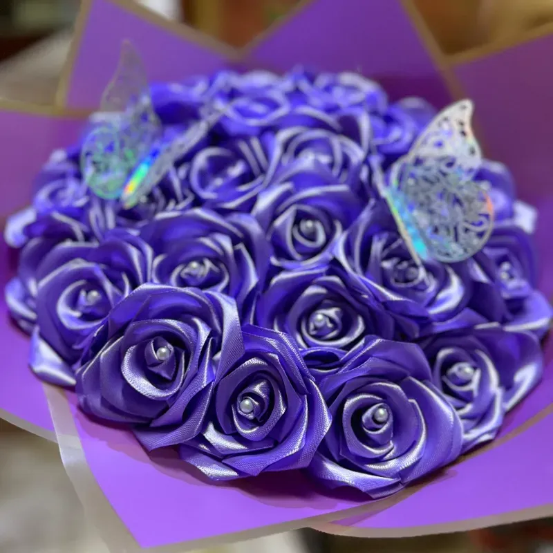 Ramo buchón artificial morado