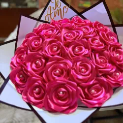 Ramo buchón artificial rosado fucsia 