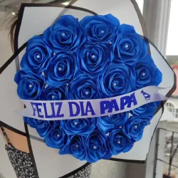 Ramo buchón azul "Feliz día papá"