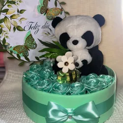 Regalo premium osos pandas y perfumes 