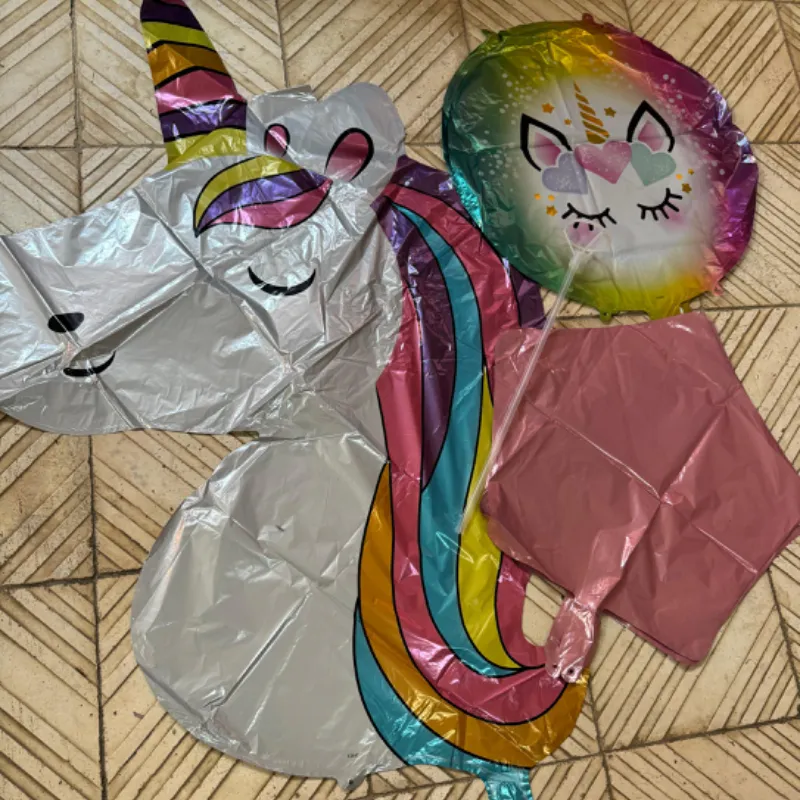 Set de globos Unicornio 🦄 con porta globos