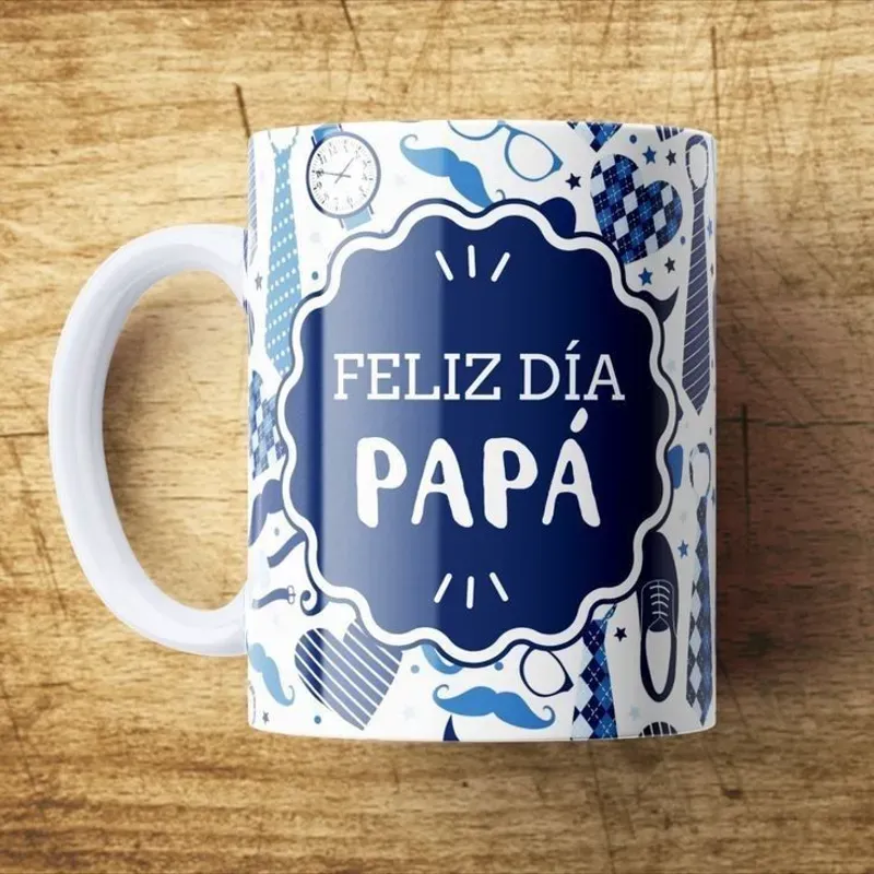 Taza personalizada en azul