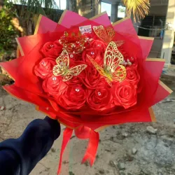 RAMO DE 20 ROSAS DE SATIN