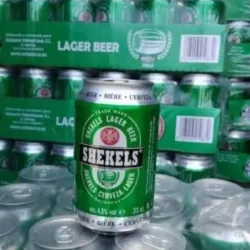 CERVEZA SHEKELS. LAGER BEER