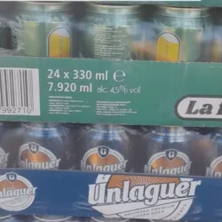 Cerveza Unlaguer y fria 