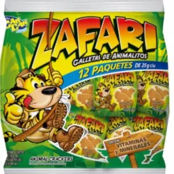 GALLETAS DE ANIMALITOS SAFARI  12 PAQUETES 