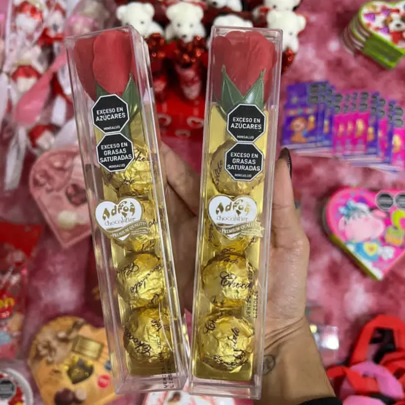 Caja de Bombones y Rosas