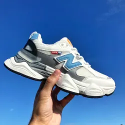 Tenis New Balance - Blanco, Gris y Azul