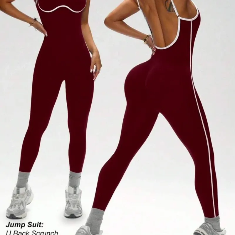 MONO ESPALDA ABIERTA COLOR BURDEOS 