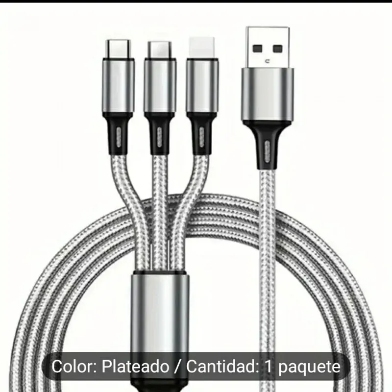 Cable USB con 3 entradas 