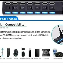 Conector USB 7 puertos