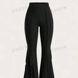 Pantalon acanalado negro 