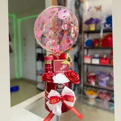 Regalo burbuja rojo y blanco #6