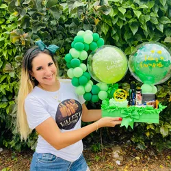 Regalo color verde con minikake 