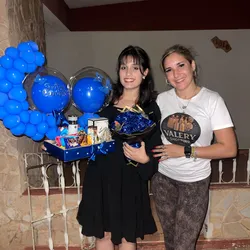 Regalo de cumpleaños en color azul 