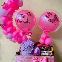 Regalo en color rosa y morado 