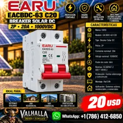EARU EACBDC-63 C20 – Breaker Solar DC