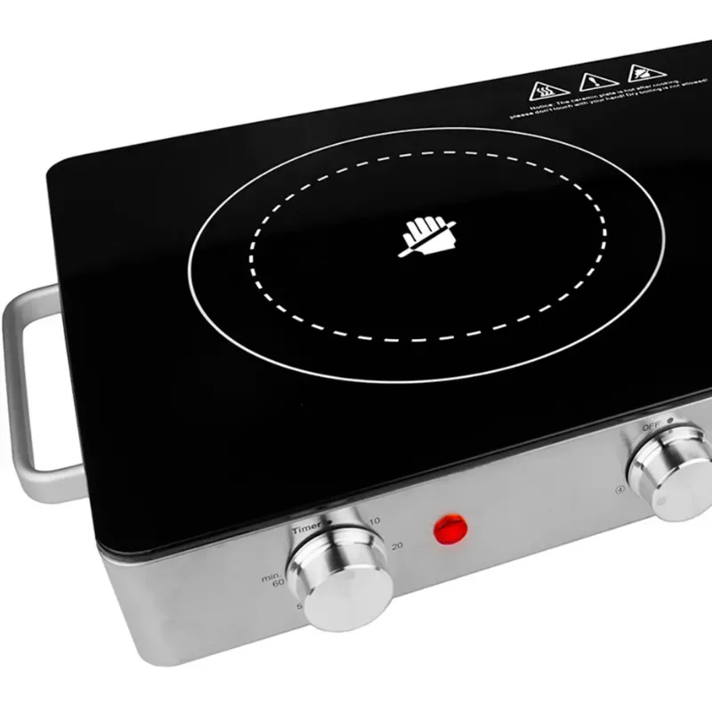 Estufa Doble Brentwood Select 1800W con 2 Quemadores