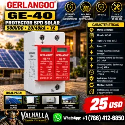 Gerlangoo GE-40 – Protector SPD Solar 500VDC