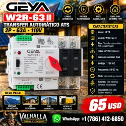 GEYA W2R-63 II – Transfer Automático ATS 63A