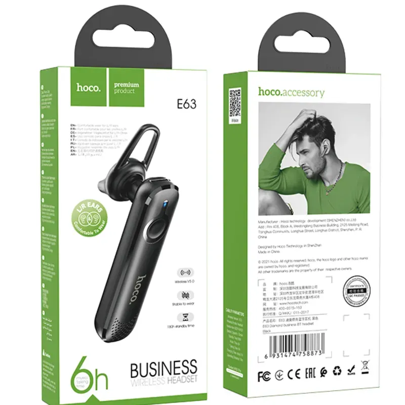 Hoco – Auricular Bluetooth E63 Diamond Business 🎧 Elegante