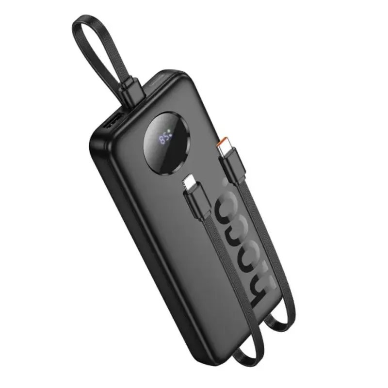 Hoco J132 – Energia bank de 10000 mAh con 3 cables y carga rápida