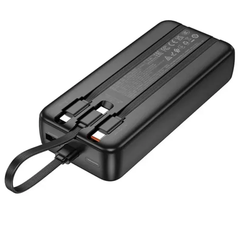 Hoco J132A – Energia bank de 20000 mAh con 3 cables integrados y carga rápida