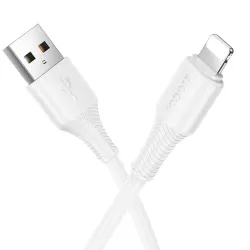 Hoco X120 - Cable USBde Carga Rápida 60W y Transferencia de Datos de 1 Metro - USB-C -Lightning, Blanco
