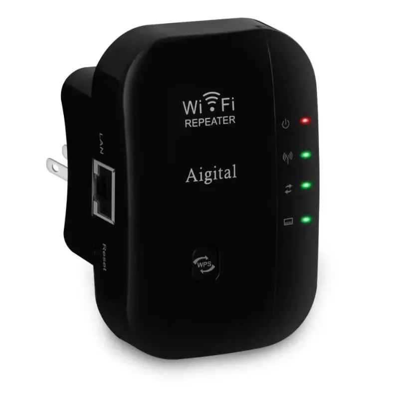 Repetidor WiFi Aigital 300 Mbps de 2.4 GHz con modo AP y puerto LAN