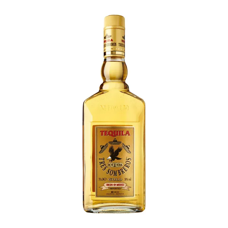 Tequila tres sombreros gold