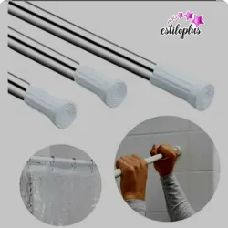 Cortinero de baño expandible 