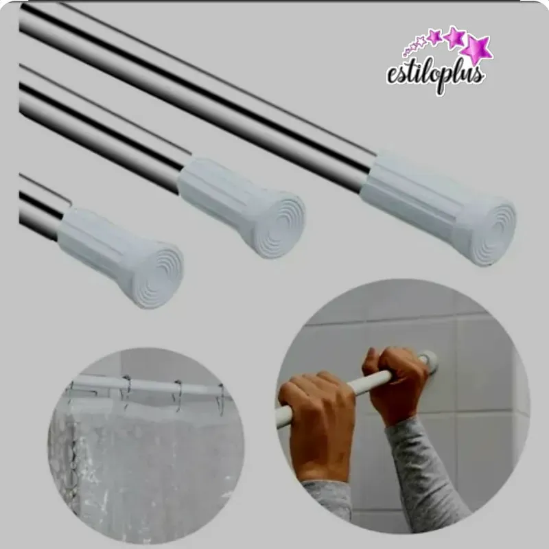 Cortinero de baño expandible 
